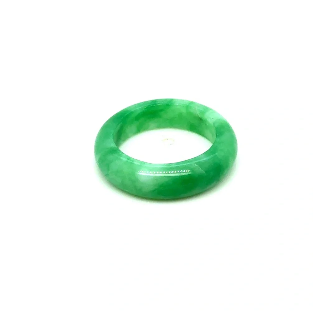 Green Jade-Style - Polished‎ Green Resin Ring